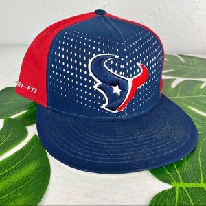 Nike Huston Texans Football SnapBack Hat Red Blue